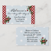 Land Rozen Stippen en Gingham All Purpose Visitekaartje (Voorkant / Achterkant)