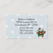 Land Rozen Stippen en Gingham All Purpose Visitekaartje (Achterkant)