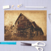 Land Rustic Barn  Brown Sepia Texture Tissuepapier (Craft)