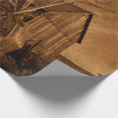 Land Rustic Barn  bruin Boerderij Textuur Cadeaupapier (Hoek)