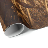 Land Rustic Barn  bruin Boerderij Textuur Cadeaupapier (Rol Hoek)