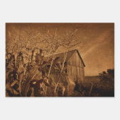 Land Rustic Barn  bruin Boerderij Textuur Inpakpapier Vel (Voorkant)