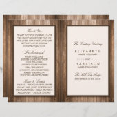 Land Rustic Brown Wood Wedding (Voorkant / Achterkant)