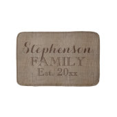 Land Rustic Burlap Naam Badmat (Voorkant)