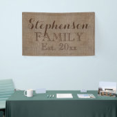 Land Rustic Burlap Naam Spandoek (Beurs)
