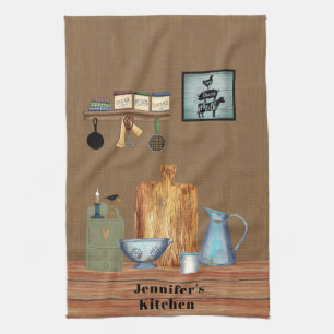 Land Rustic Farmhouse Kitchen - Aangepast Theedoek