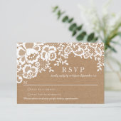 Land Rustic Lace Wedding RSVP (Staand voorkant)