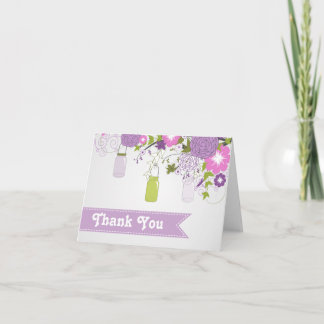 Land Rustic Mason Jar Hartelijk dank Bedankkaart