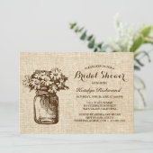 Land Rustic Mason Jar Vrijgezellenfeest Kaart (Staand voorkant)