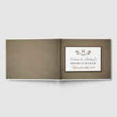 Land Rustic Monogram Branch & Burlap Wedding Gastenboek (Volledig)
