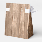 Land Rustic Monogram Branch & Wood Weddenschap Bedankdoosjes (Achterkant)