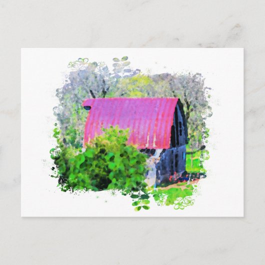 *~* Land Rustic Old Barn AR19 Farming Briefkaart (Voorkant)