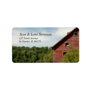 Land Rustic Red Barn Etiket