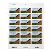 Land Rustic Red Barn Etiket (Full Sheet)
