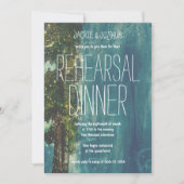 Land Rustic Starry Forest Rehearsal Dinner Kaart (Voorkant)