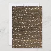 Land Rustic String Lights Couples Shower Kaart (Achterkant)