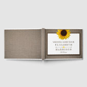 Land Rustic Sunflower & Burlap Wedding Gastenboek (Volledig)
