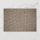 Land Rustic Sunflower & Burlap Wedding Informatiekaartje (Achterkant)