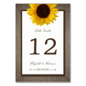 Land Rustic Sunflower & Burlap Wedding Kaart (Achterkant)