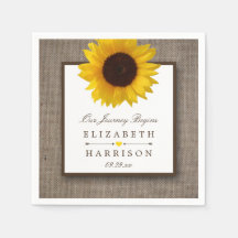 Land Rustic Sunflower & Burlap Wedding