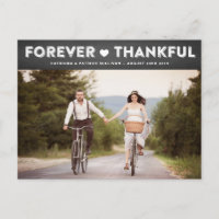 Land Rustic Thankful Wedding Bedankt Briefkaart