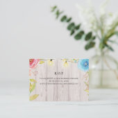 Land Rustic Whitewash Wood String Light Wedding Visitekaartje (Staand voorkant)