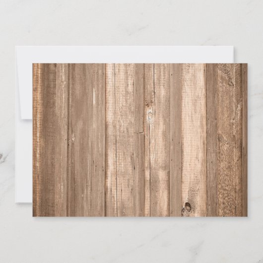 Land Rustic Wood Monogram Branch Save the Date (Achterkant)