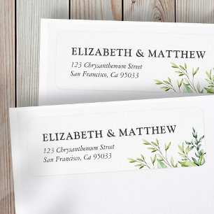 Land Rustic Woodsy en Foliage Wedding Return Etiket
