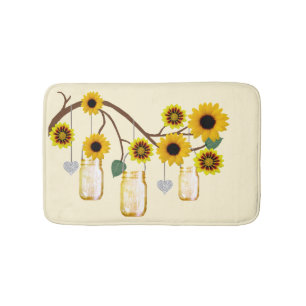 Land Rustieke Gele Mason Jars Bath Mat