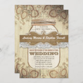 Land rustieke Mason Jar bruiloft uitnodigingen (Voorkant / Achterkant)