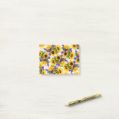 Land Rustige Witte Hout Paarse Gele Zonnebloem Post-it® Notes (Op bureau)