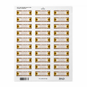 Land Rustige zonnebloem & bruinwoudhuwelijk Etiket (Full Sheet)