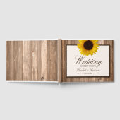 Land Rustige zonnebloem & bruinwoudhuwelijk Gastenboek (Volledig)