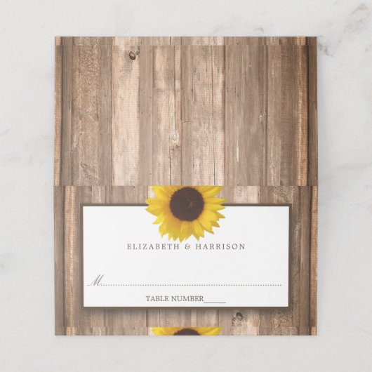 Land Rustige zonnebloem & houtwuwen (Buitenkant ongevouwen)