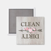 Land Rustisch Floral Roos Dishwasher Magnet Magneet (Voorkant / Achterkant)