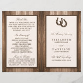 Land Rustisch Hoefijzer en bruin hout (Voorkant)