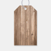 Land Rustisch Hoefijzer en bruin hout Cadeaulabel (Achterkant)