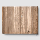 Land Rustisch Hoefijzer en bruin hout Gastenboek (Achterkant)