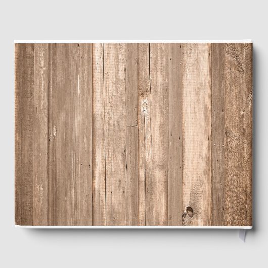 Land Rustisch Hoefijzer en bruin hout Gastenboek (Achterkant)