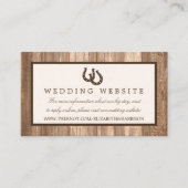 Land Rustisch Hoefijzer en bruin hout Informatiekaartje (Voorkant)