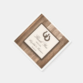 Land Rustisch Hoefijzer en bruin hout Servetten (Hoek)