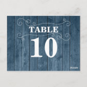Land Rustisch hout  Tafelnummer Kaart (Achterkant)