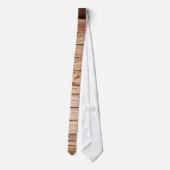 Land Rustisch Hout Western Barn Wood Mannen Stropd Stropdas (Achterkant)