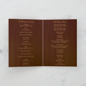 Land Rustisch Oranje Mason Jars Program Kaart (Binnen)