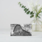 Land Rustisch zwart en witte Barn Visitekaartje (Staand voorkant)