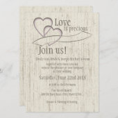 Land Schuur Hout Bruiloft Harten Kaart (Voorkant / Achterkant)