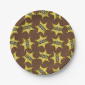 Land Sheriffs Badge Patroon Papierpapier bord (Voorkant)