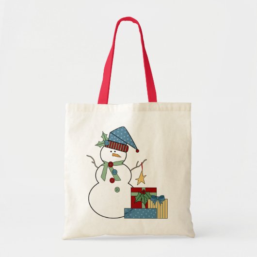 Land Snowman Holiday Canvas tas (Voorkant)