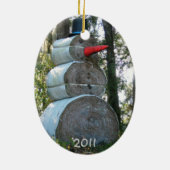 Land Snowman Ornament (Achterkant)