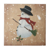 Land Snowman Tile Tegeltje (Voorkant)